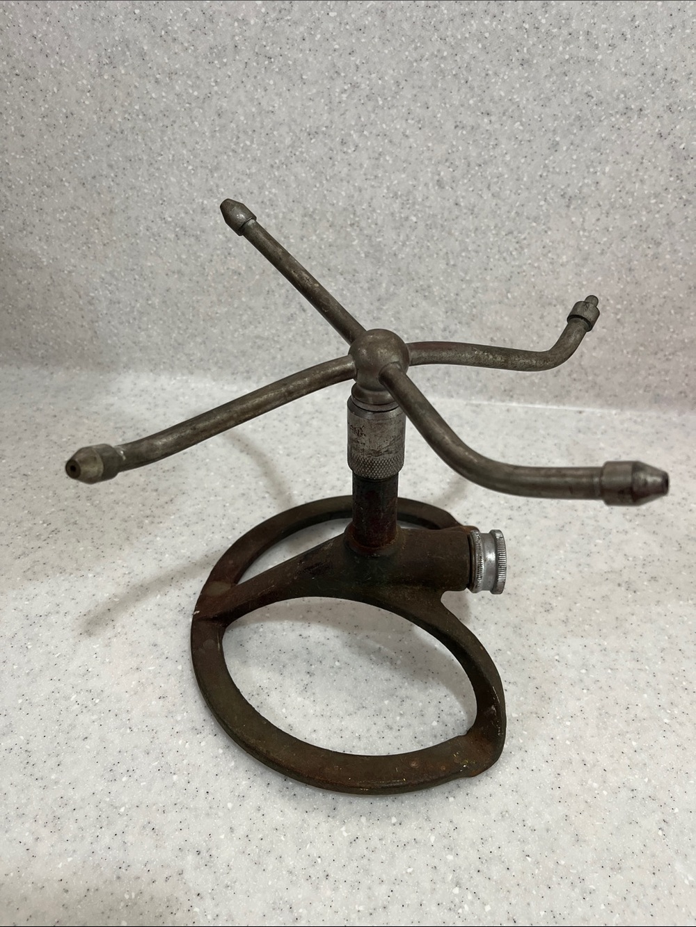 Vtg 4 Arm Craftsman Cast Iron Base Yard Water Sprinkler Spins But Untested